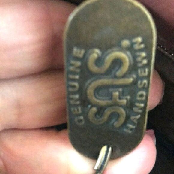 SAS MADE IN U.S.A CLASSIC VINTAGE LEATHER BROWN WOMEN BAG - Picture 9 of 10